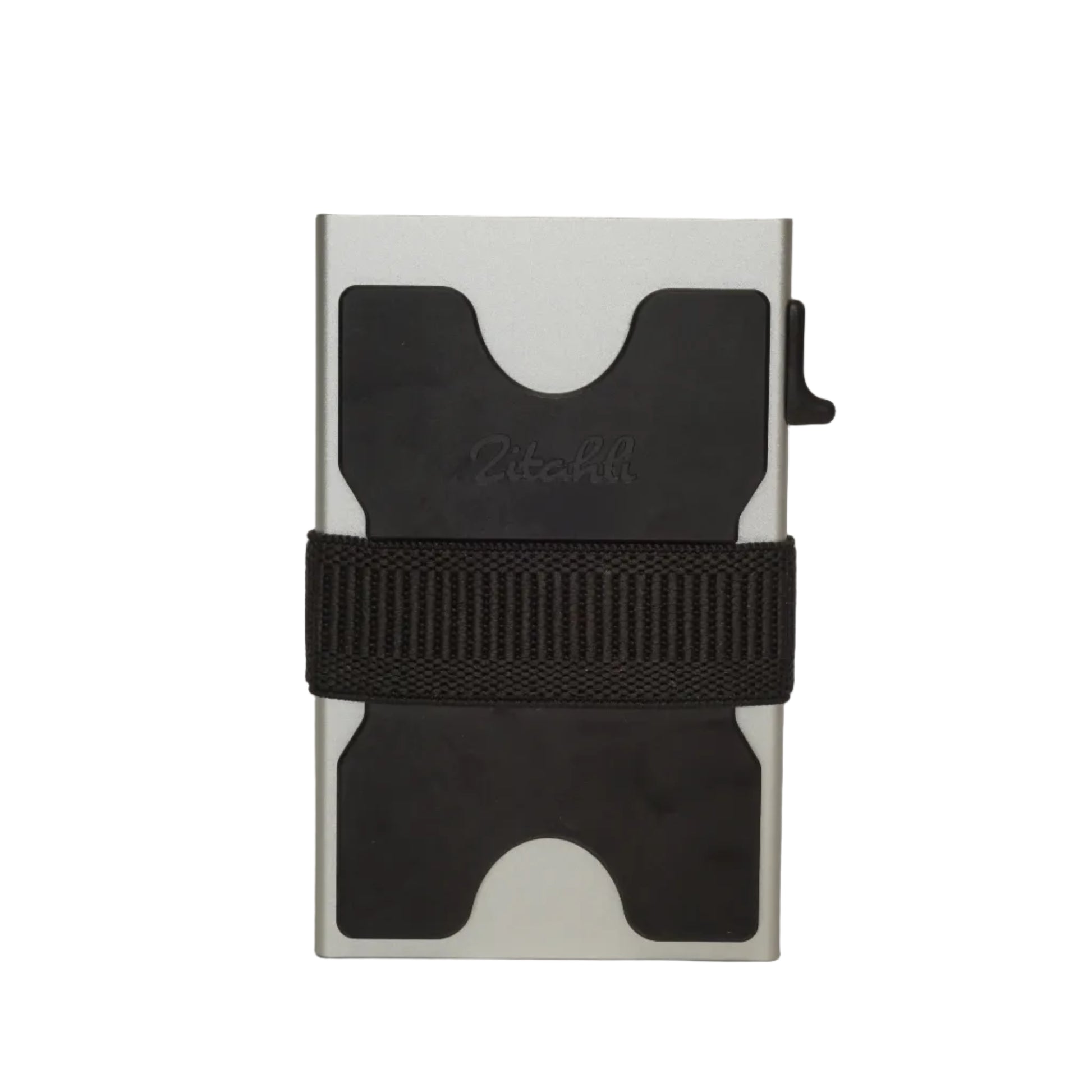 AVERX Aluminum Card Wallet black anodised minimalist front view