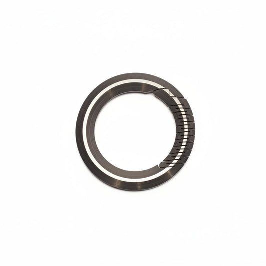 AVERX Titanium Keyring solid machined loop front view