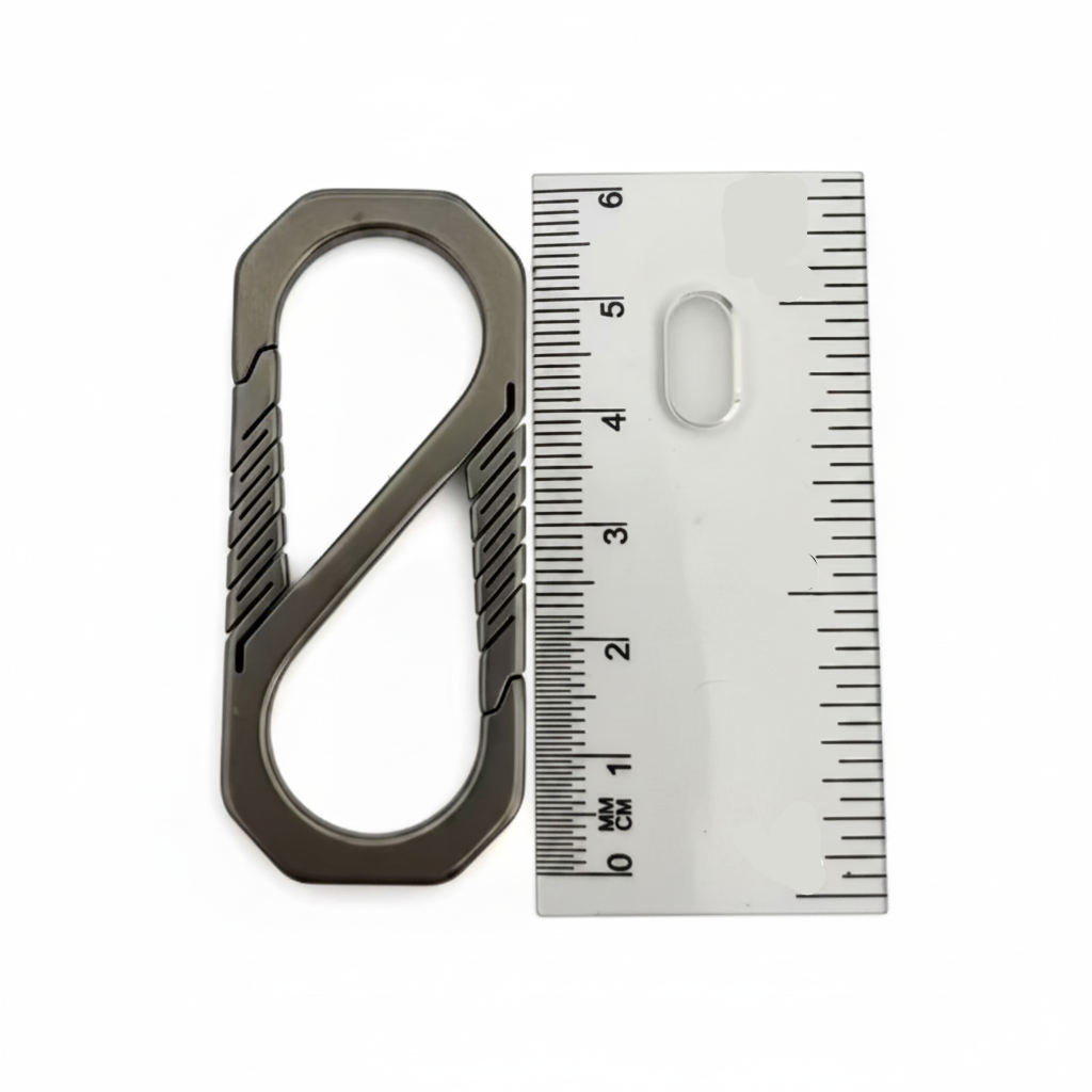 AVERX Titanium CB lightweight keychain clip side profile