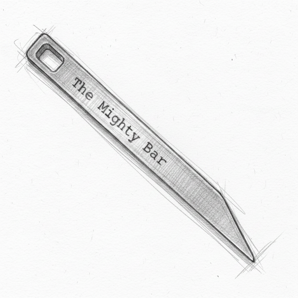 AVERX Titanium Mighty Bar matte finish side profile angle