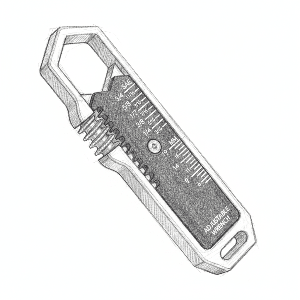 THE ADJUSTABLE WRENCH - AVERX GearAVERX Chrome Vanadium Adjustable Wrench worm gear adjustment detailAVERX Gear
