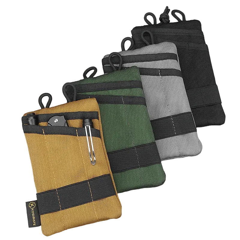 THE MINI EDC POUCH - AVERX GearAVERX Nylon Mini EDC Pouch khaki interior layout overheadAVERX GearKhaki