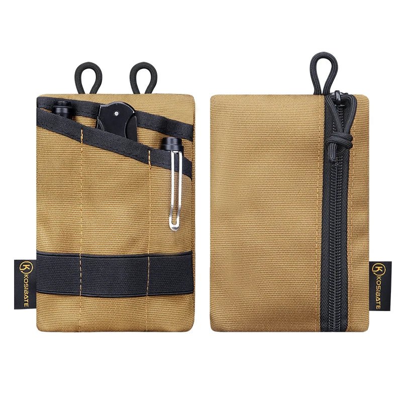 THE MINI EDC POUCH - AVERX GearAVERX Nylon Mini EDC Pouch khaki compact organiser front viewAVERX GearKhaki