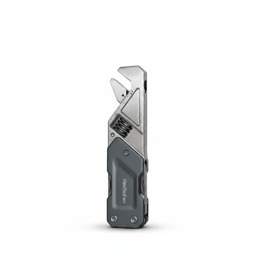 THE NEXTOOL MICRO WRENCH - AVERX GearAVERX Stainless Steel Nextool Micro Wrench jaw and scale detailAVERX Gear