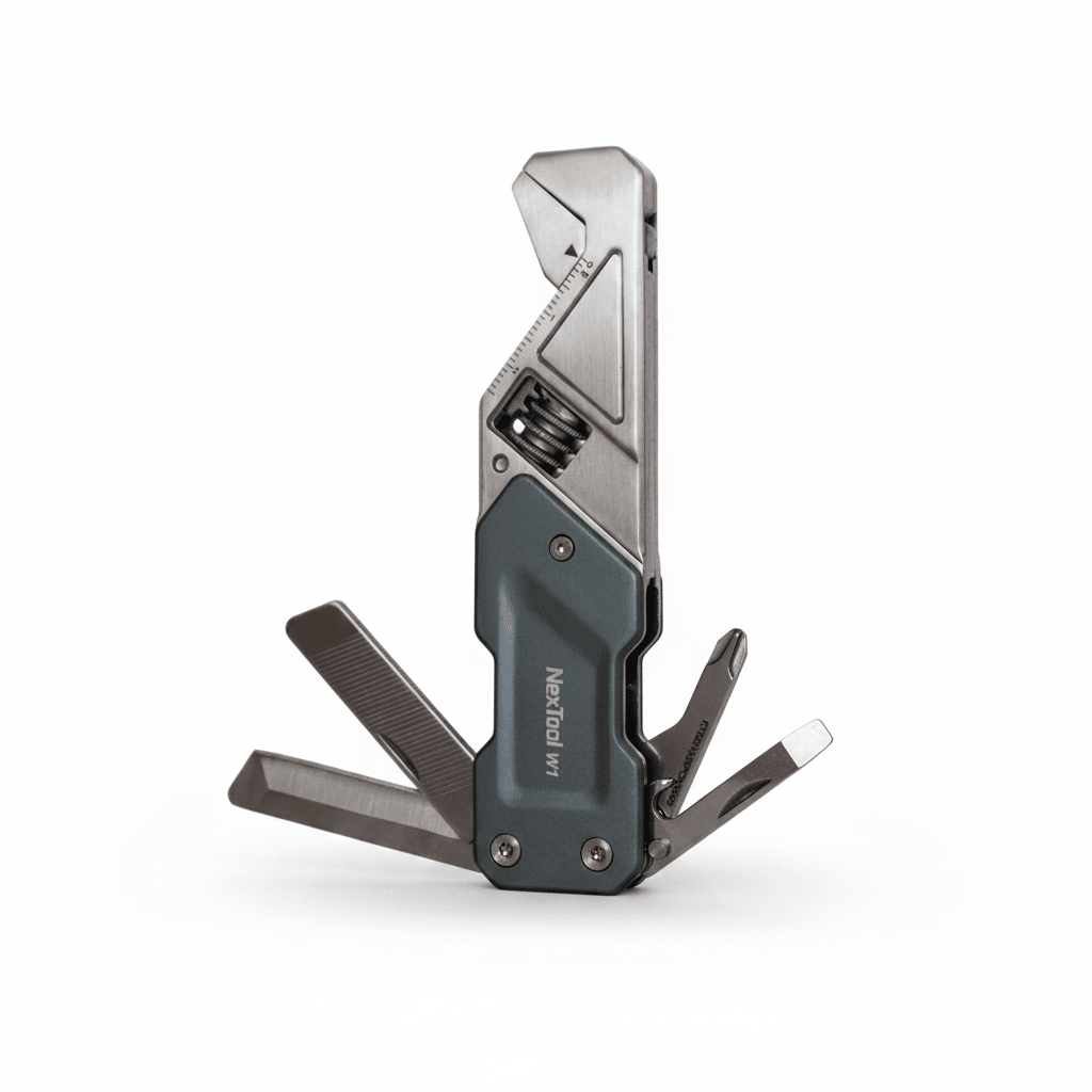 THE NEXTOOL MICRO WRENCH - AVERX GearAVERX Stainless Steel Nextool Micro Wrench compact front viewAVERX Gear