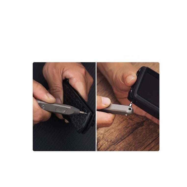 THE TITAN SCREWDRIVER - AVERX GearAVERX Titanium Titan Screwdriver sandblasted matte texture close-upAVERX GearSandblasted Titanium