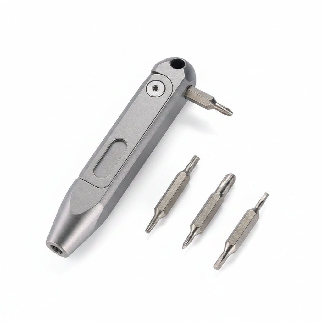 THE TITAN SCREWDRIVER - AVERX GearAVERX Titanium Titan Screwdriver sandblasted raw finish front viewAVERX GearSandblasted Titanium